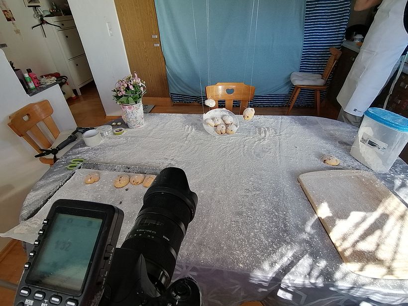 A simple blue bed sheet used as background