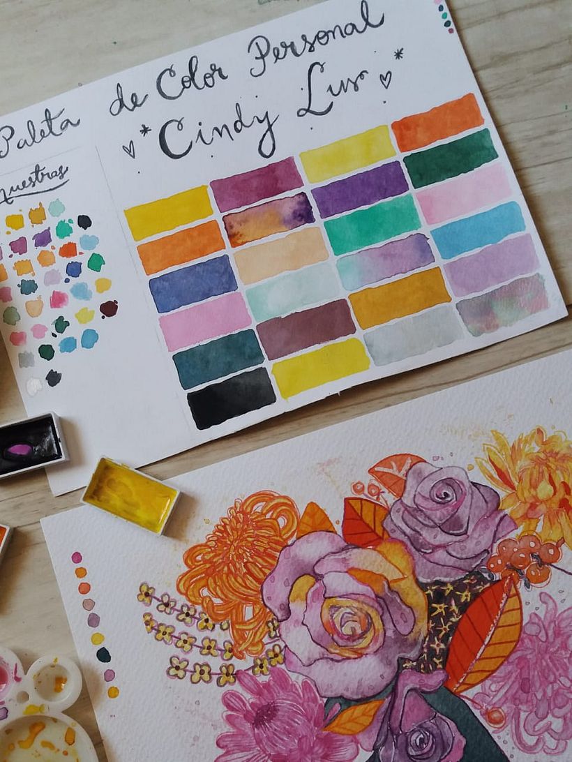 Mi Proyecto del curso: Creación de paletas de color con acuarela - Ilustración tradicional