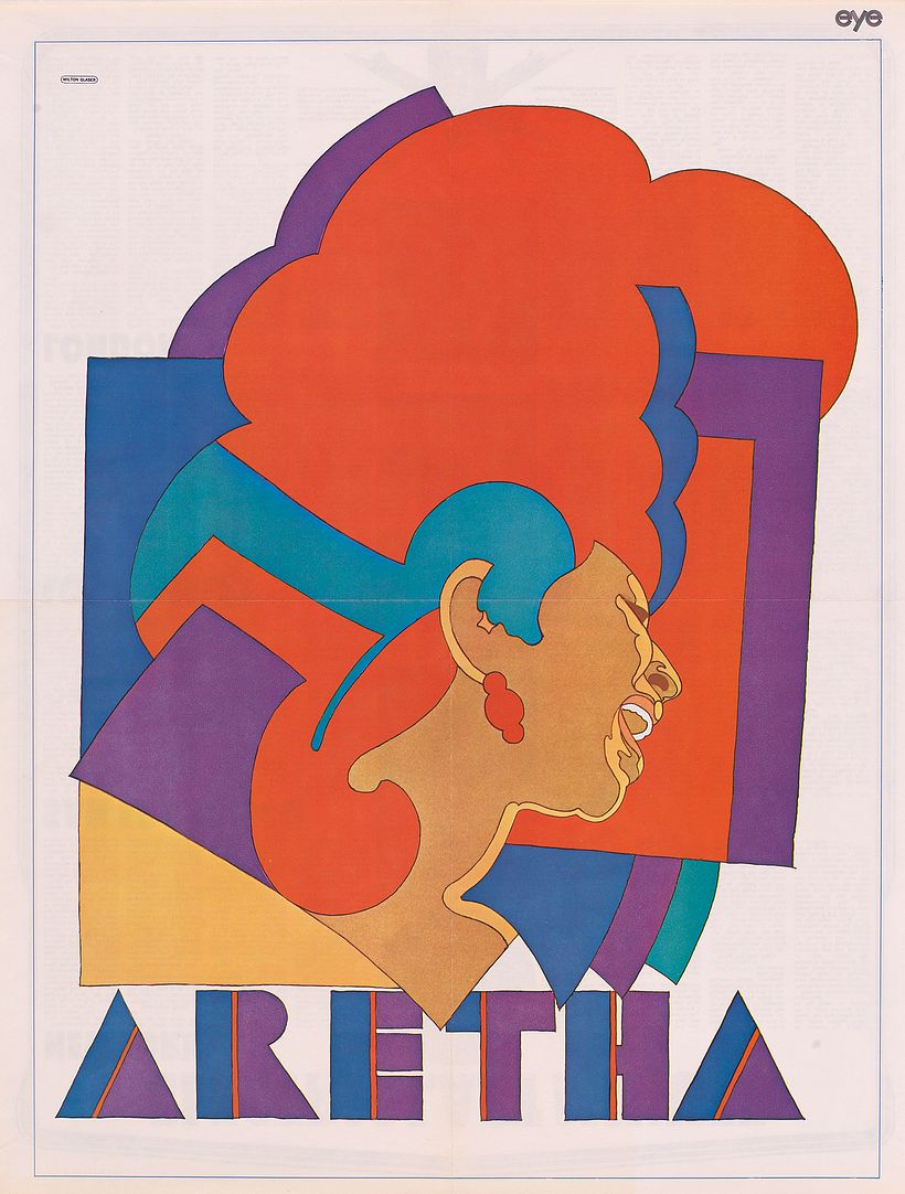 Milton Glaser, 'Aretha Franklin', 1968.