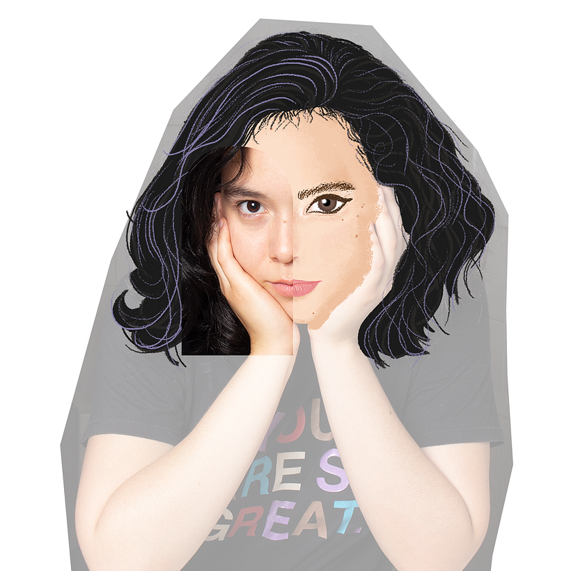Luego, ilustré el cabello (mi parte favorita número 1).