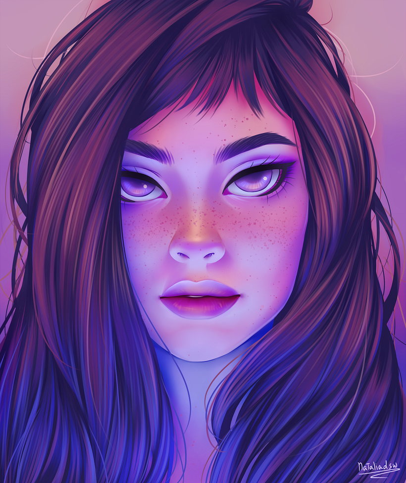 Color study using a photo of Jade Baraldo as reference.