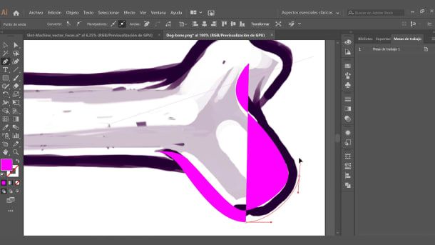 Shapes created with the pen tool