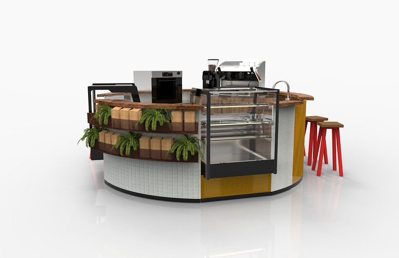 Isla de café para ubicada en fruver. 