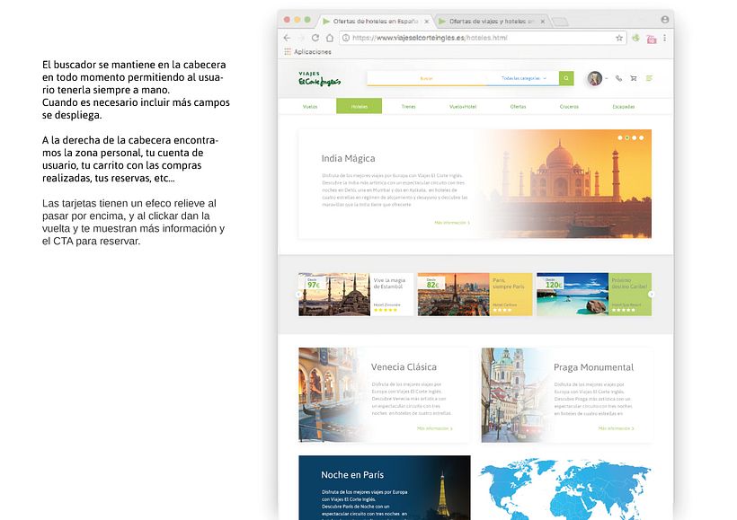 UI - Rediseño de Agencia de Viajes El Corte Inglés 2