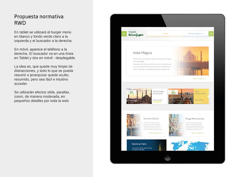 UI - Rediseño de Agencia de Viajes El Corte Inglés 4
