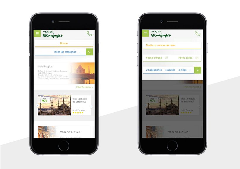 UI - Rediseño de Agencia de Viajes El Corte Inglés 5