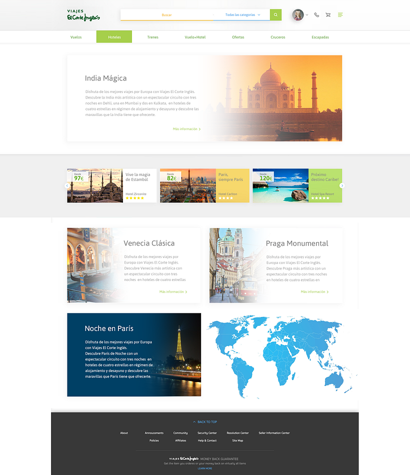 UI - Rediseño de Agencia de Viajes El Corte Inglés 3