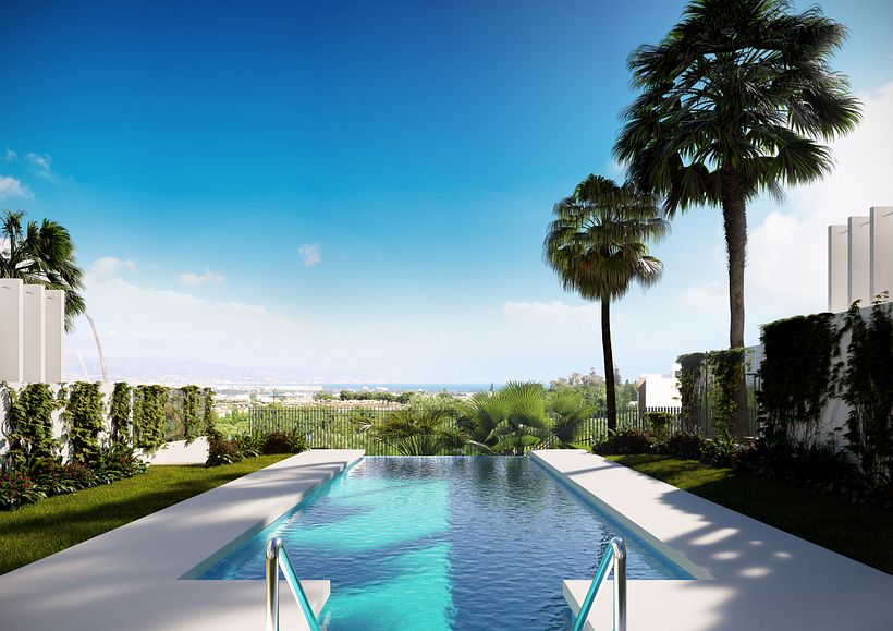 Piscina común con vistas al mar