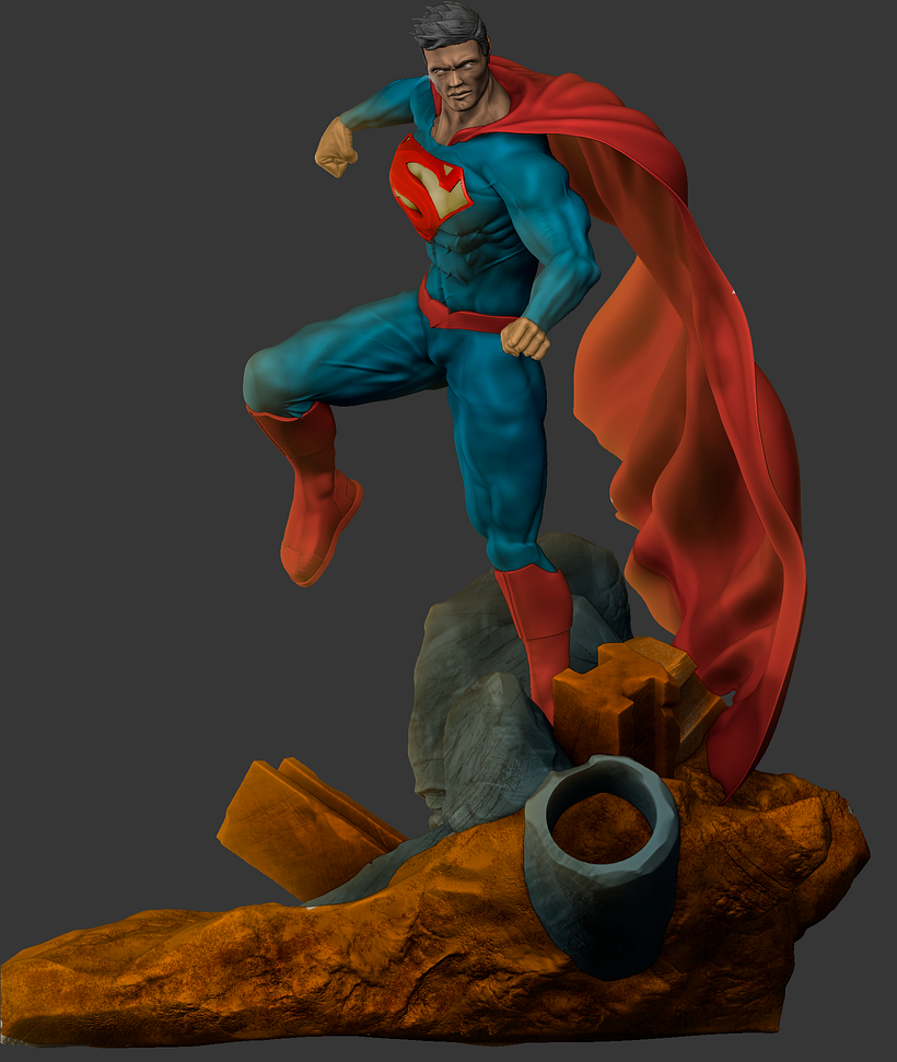 superman sculture - fanart - Sculptură