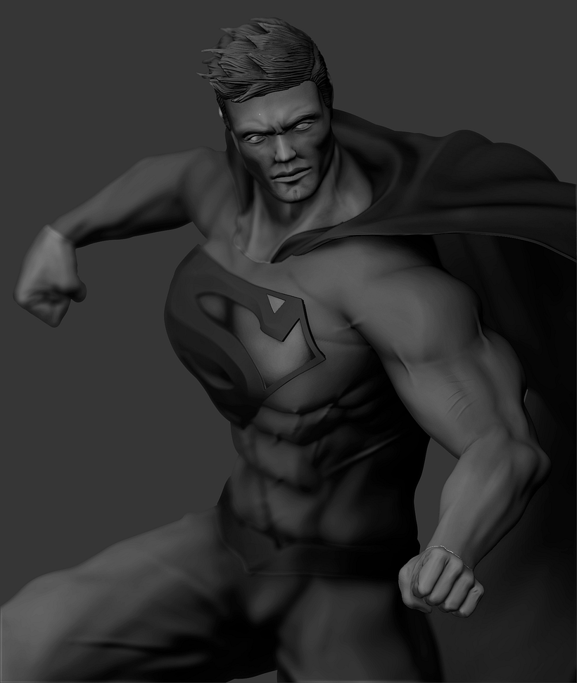 superman sculture - fanart - Sculptură