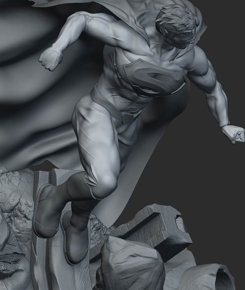 superman sculture - fanart - Sculptură