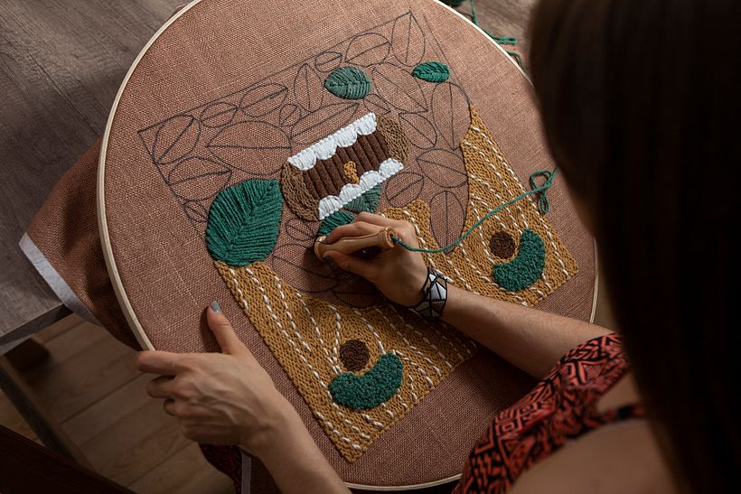 Mi Proyecto del curso: Bordado XL con aguja mágica 2