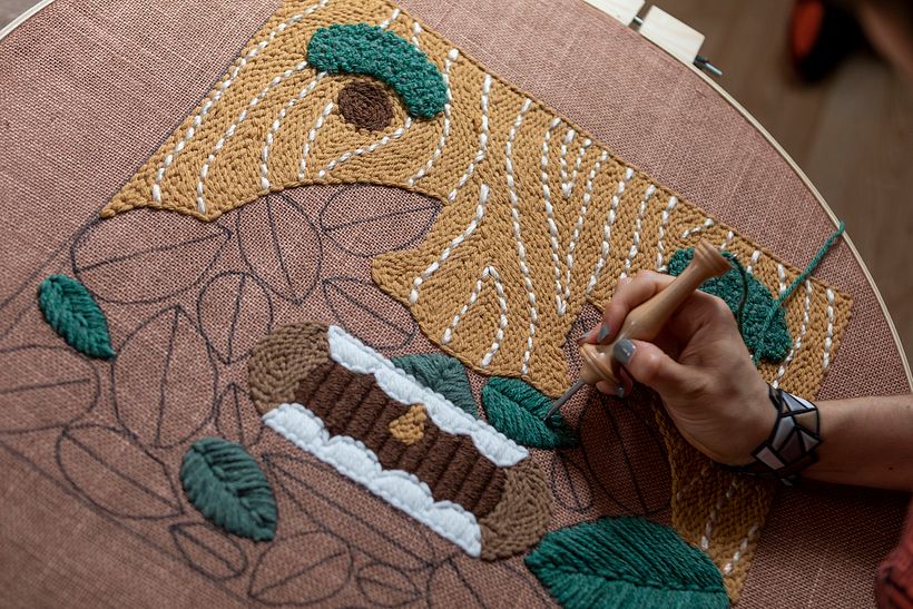 Mi Proyecto del curso: Bordado XL con aguja mágica 3