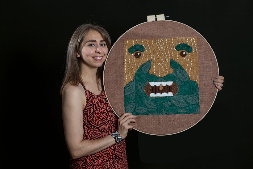 Mi Proyecto del curso: Bordado XL con aguja mágica 4