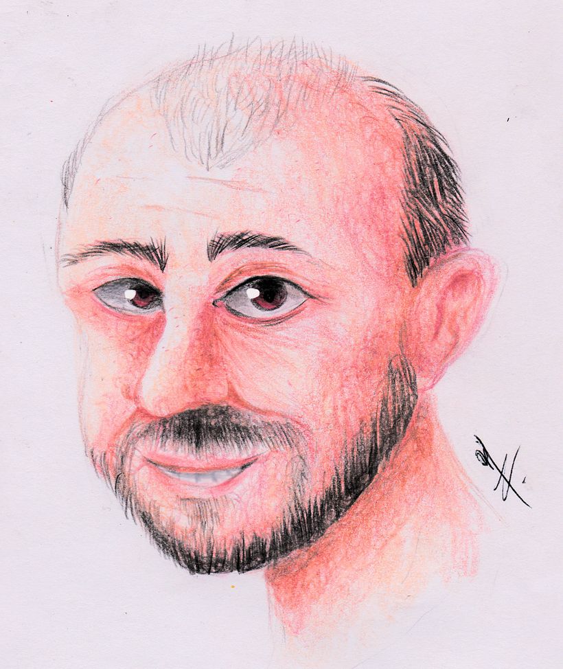 Mi Proyecto del curso:  Retrato realista con lápices de colores 6