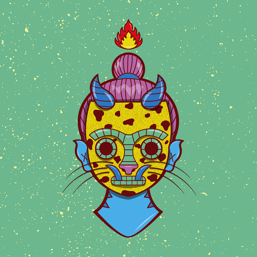 Este pequeño Oni le gustan las tradiciones mexicanas así que decidió vestirse de Tekuan.