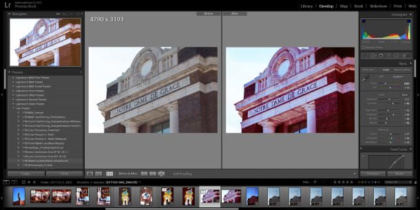 Adobe Lightroom interface