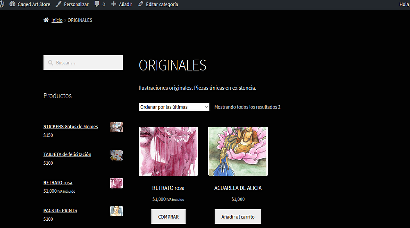 Mi Proyecto del curso: Creación de una tienda online en WordPress 2