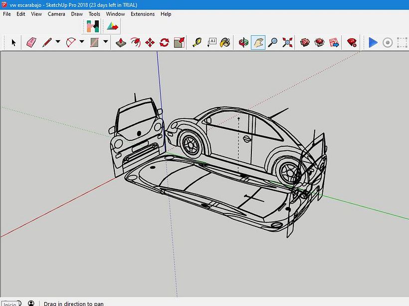 Sacar modelo 3d a partir de proyecciones de 2d en Sketchup 1