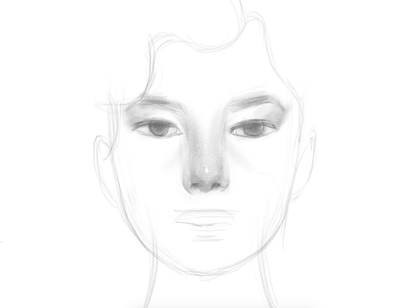 Once I have a solid foundation of lines only, I can feel confident to begin toning with shadows.