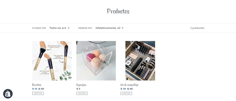 Mi tienda de Makeup con Shopify 2