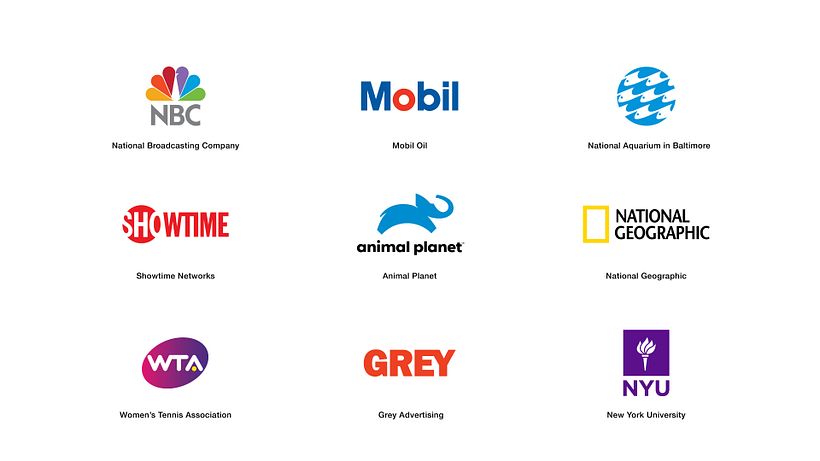 Logos projetados pela Chermayeff & Geismar & Haviv