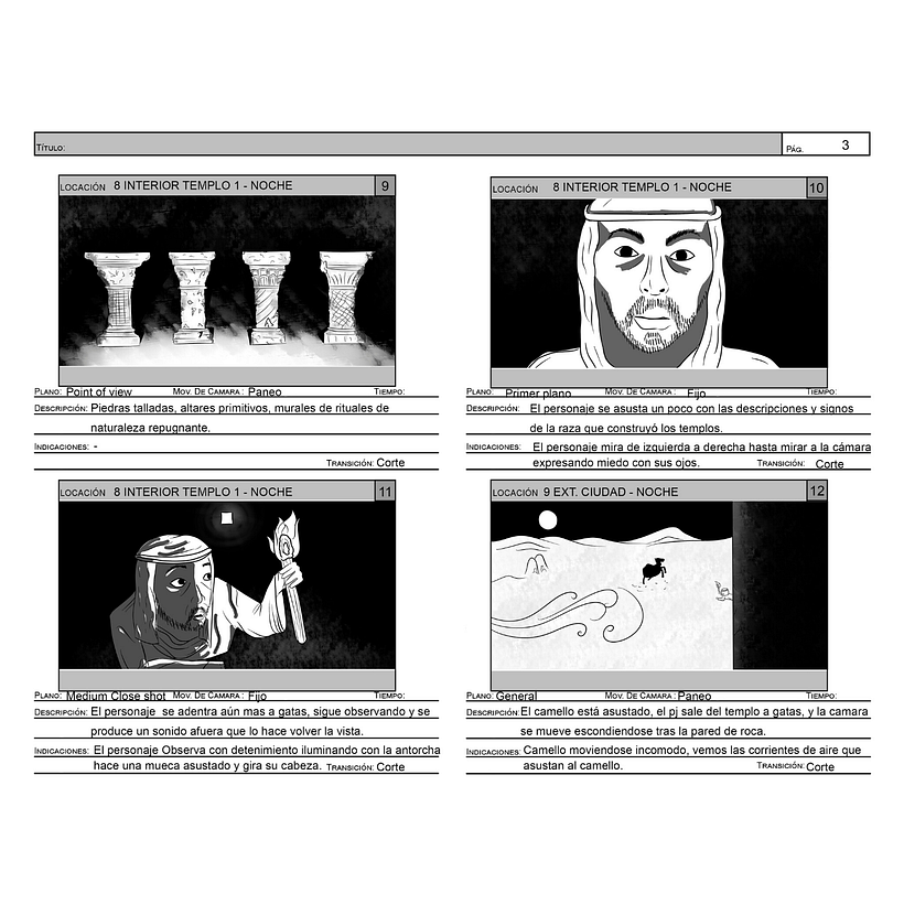 Storyboard adaptación lovecraft