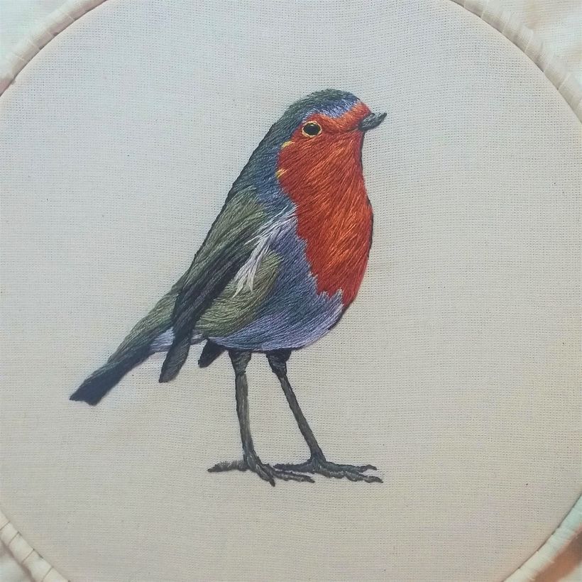 Terminado mi querido Petirrojo. Muy contenta del proceso y el aprendizaje. Gracias por tu enseñanza. Un abrazo!