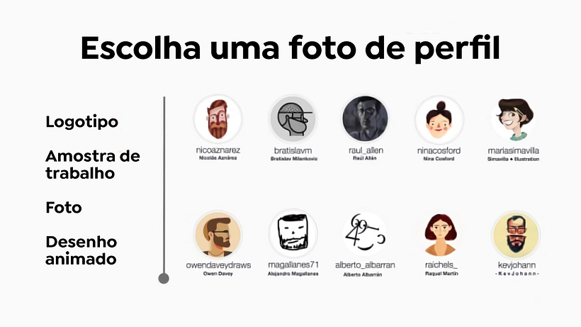 Você pode optar pela caricatura como foto de perfil