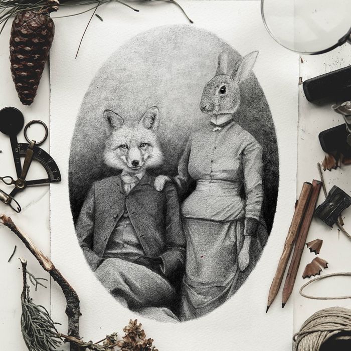 Old Family Album Pencil drawings 0