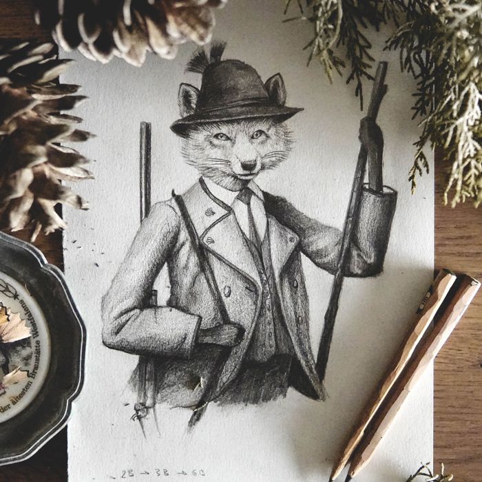 Old Family Album Pencil drawings 5