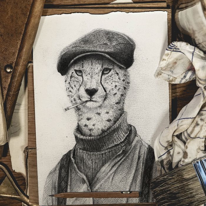 Old Family Album Pencil drawings 10