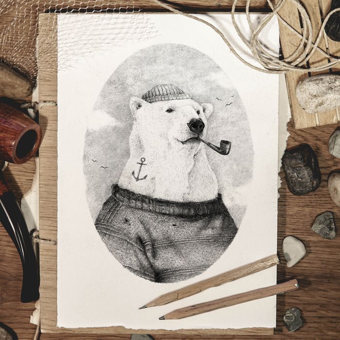 Old Family Album Pencil drawings 11