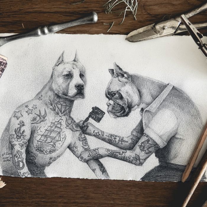 Old Family Album Pencil drawings 13