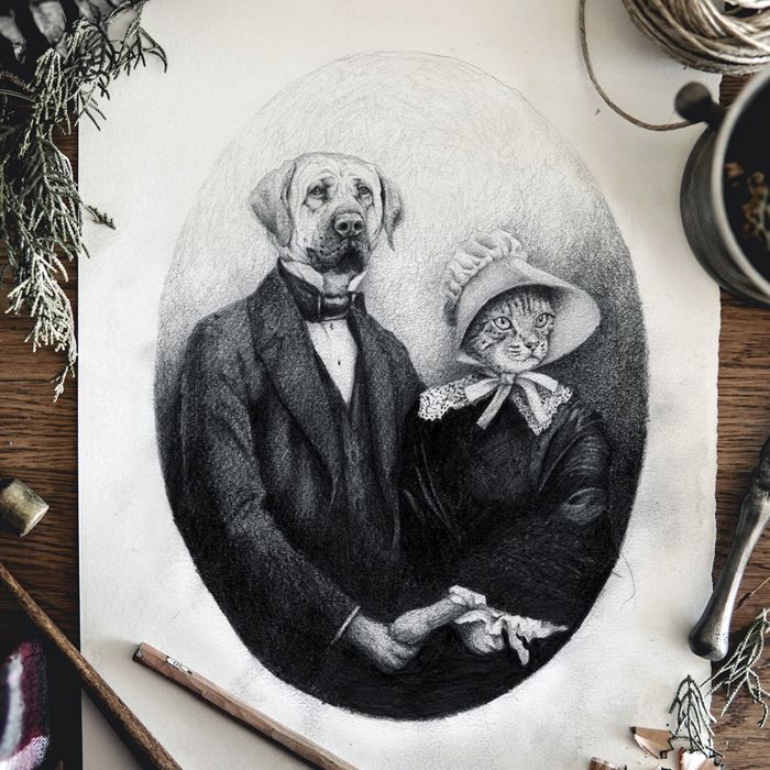 Old Family Album Pencil drawings 17