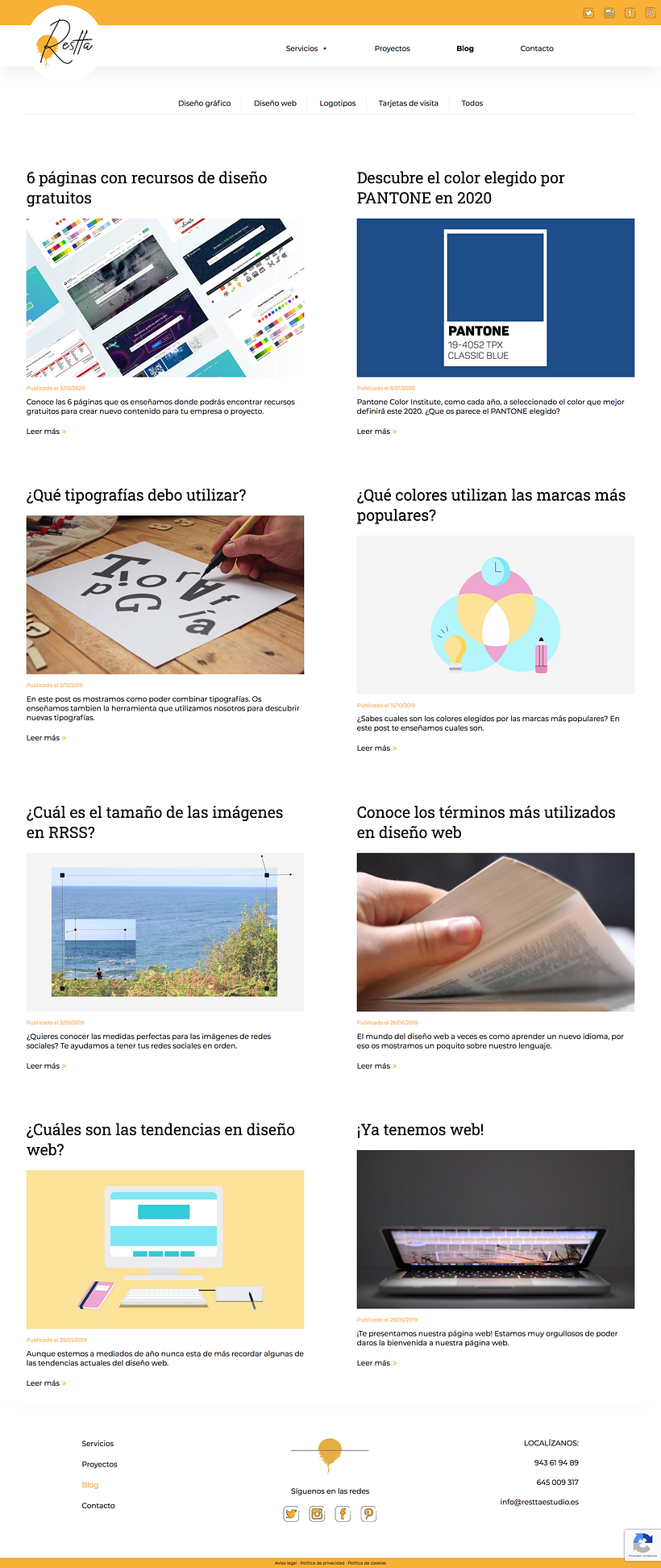 Restta, estudio de diseño gráfico y web 0