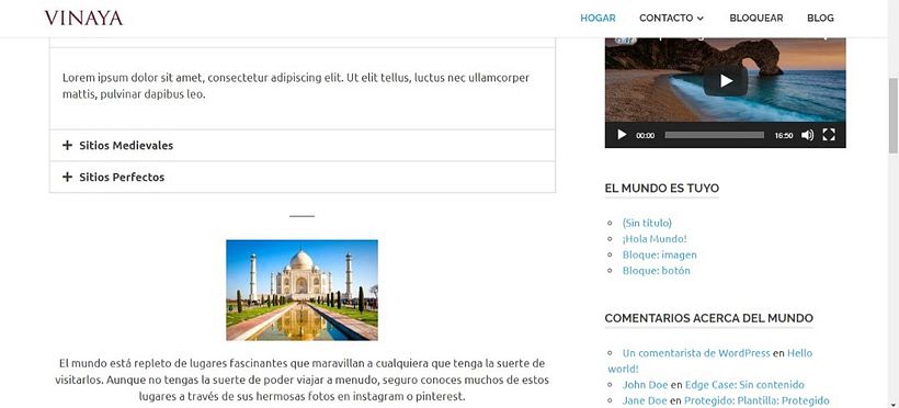 Mi Proyecto del curso: Creación de una web profesional con WordPress 1