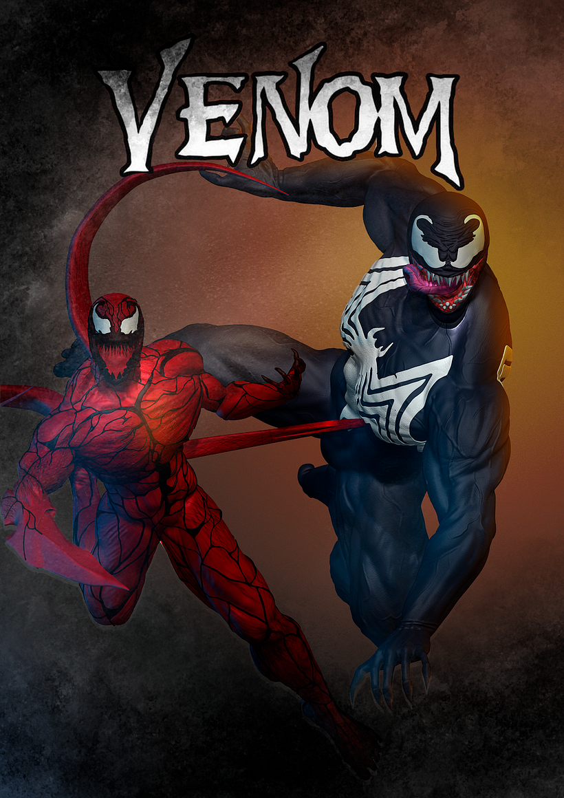 venom vs carnage sculpture fan-art -1