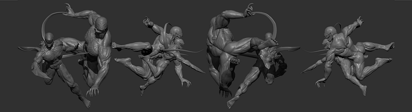 venom vs carnage sculpture fan-art | Domestika, حجم الصورة 820x224