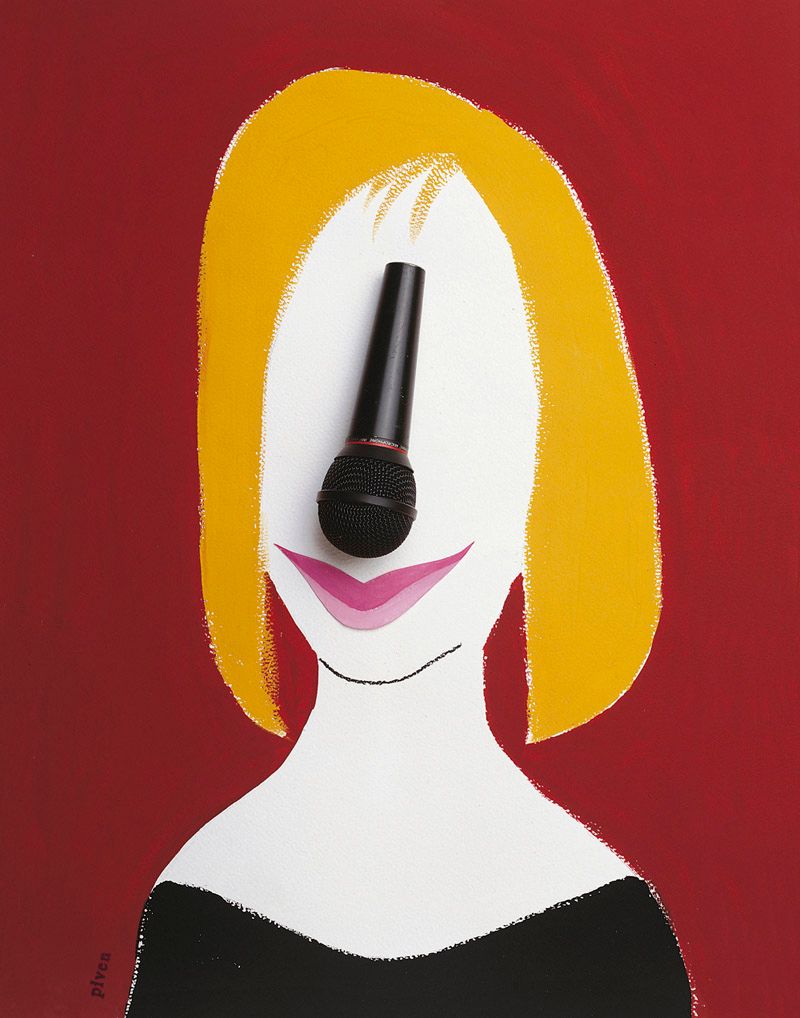 Barbra Streisand by Hanoch Piven 