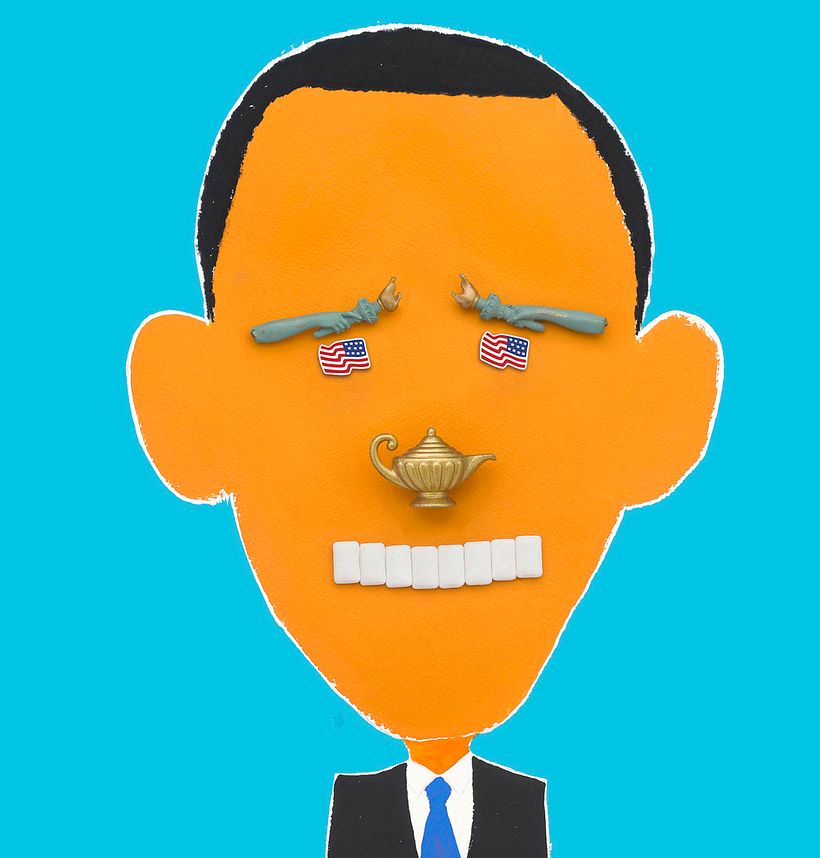 Barack Obama by Hanoch Piven 
