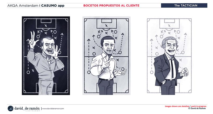 En esta fase se los muestro al cliente para estar seguro de que todos estamos en sintonía, antes de pasar a pintarlos
