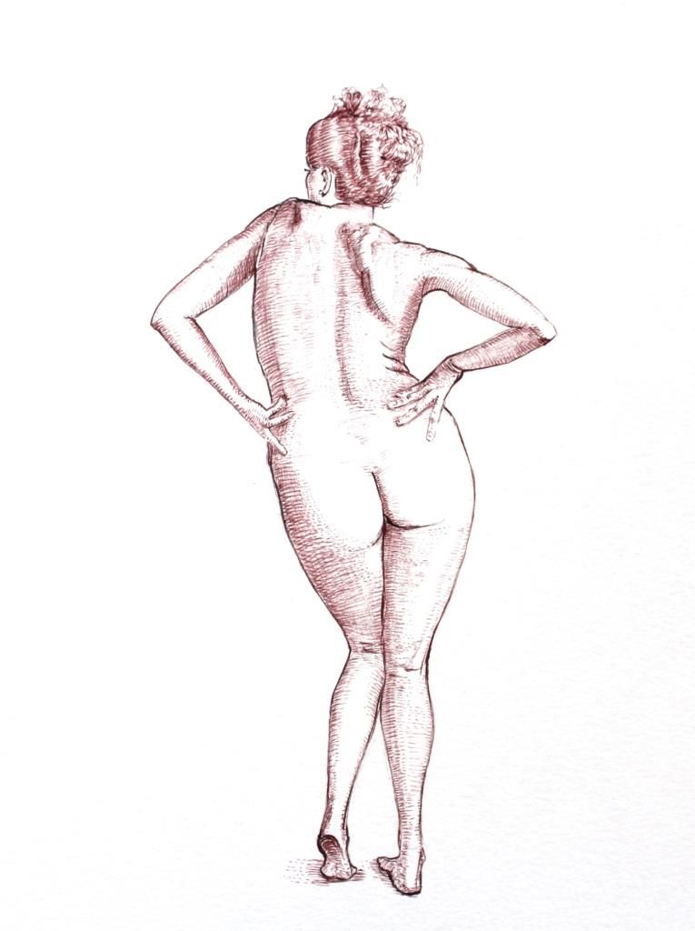 Prácticas de poses artísticas.  - Dibujo