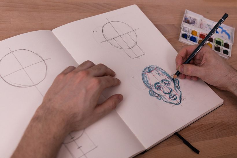 Proyectos Domestika: Cuaderno de retratos en acuarela 3