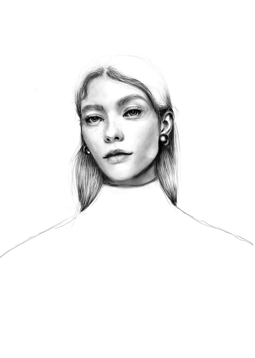 Ders Projem: Kalem Portre, Renk Teknikleri ve Photoshop 8