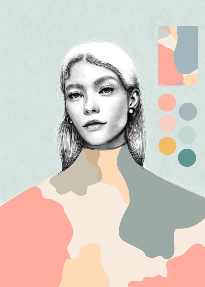 Ders Projem: Kalem Portre, Renk Teknikleri ve Photoshop 12