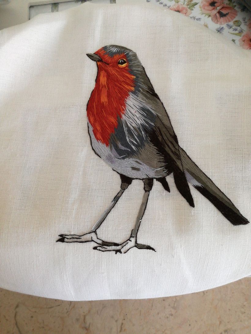 Mi Proyecto del curso: Pintar con hilo: técnicas de ilustración textil 0