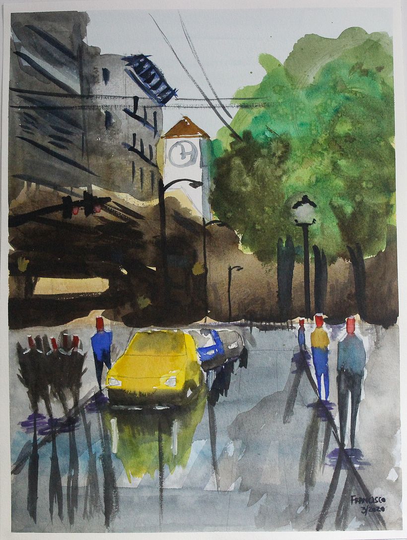 Meu projeto do curso: Paisagens urbanas em aquarela 0