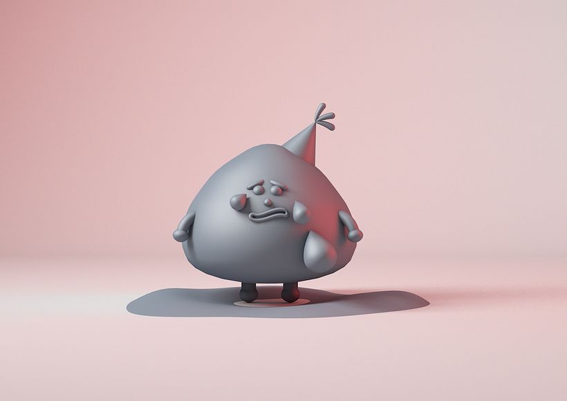 Primer renderizado sin materiales. 