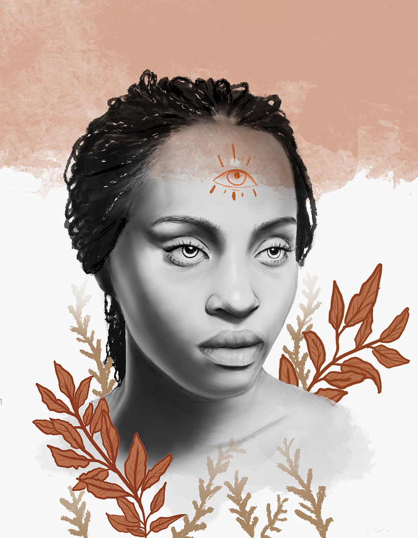 Mi Proyecto del curso: Retrato con lápiz, técnicas de color y Photoshop 1